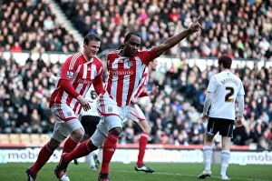 Images Dated 28th January 2012: Clash of the Championship Rivals: Derby County vs Stoke City (January 28, 2012)