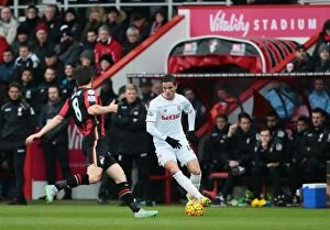 Images Dated 13th February 2016: Clash of the Championship Titans: AFC Bournemouth vs Stoke City (February 13, 2016)