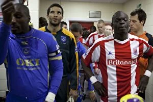 Images Dated 21st February 2009: Clash of the Championship Titans: Stoke City vs Portsmouth (February 21, 2009)