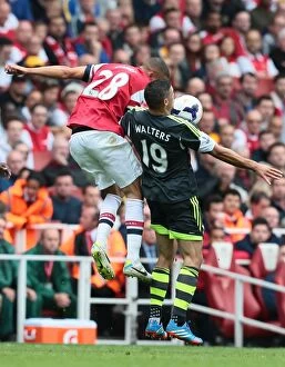 Images Dated 23rd September 2013: Clash at The Emirates: Arsenal vs Stoke City - September 22nd