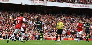 Images Dated 23rd September 2013: Clash at the Emirates: Arsenal vs Stoke City - September 22nd