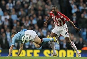 Images Dated 17th May 2011: Clash at the Etihad: Manchester City vs Stoke City (17th May 2011)