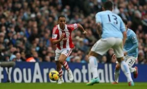 Images Dated 1st March 2014: Clash at The Etihad: Manchester City vs Stoke City - February 22, 2014