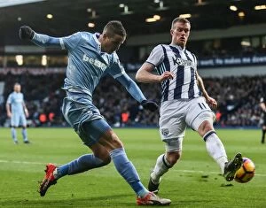 West Brom v Stoke City Collection: Clash at The Hawthorns: WBA vs Stoke City - 4th February 2017