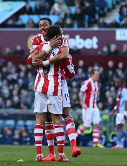 Images Dated 28th March 2014: Clash of the Midland Rivals: Aston Villa vs Stoke City - March 23, 2014