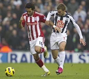 Images Dated 20th November 2010: Clash of the Midlanders: West Bromwich Albion vs Stoke City (November 20, 2010)