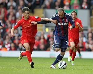 Images Dated 7th October 2012: Clash at Old Trafford: Manchester United vs Stoke City - October 20, 2012
