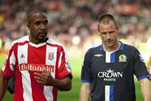 Images Dated 18th April 2009: Clash of the Potters and Blues: Stoke City vs. Blackburn Rovers (April 18, 2009)