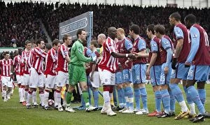Images Dated 13th March 2010: Clash of the Potters: Stoke City vs Aston Villa, March 13, 2010
