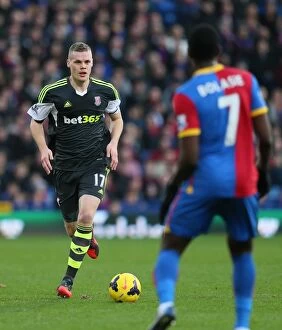 Images Dated 23rd January 2014: Clash at Selhurst Park: Crystal Palace vs. Stoke City (18.01.2014)