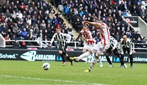 Images Dated 10th March 2013: Clash at St. James Park: Newcastle United vs. Stoke City - March 10, 2013