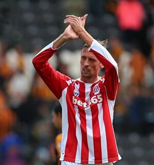 Peter Crouch Collection: Clash of the Tigers and Potters: Hull City vs Stoke City (August 24, 2014)