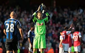 Asmir Begovic Collection: Clash of the Titans: Arsenal vs Stoke City (October 23, 2011)