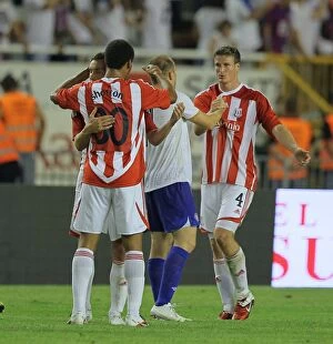 Images Dated 4th August 2011: Clash of Titans: Hajduk Split vs. Stoke City (August 4, 2011)