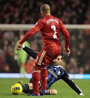 Images Dated 14th January 2012: Clash of the Titans: Liverpool vs Stoke City (14.1.2012)