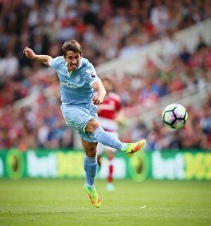 Images Dated 13th August 2016: Clash of the Titans: Middlesbrough vs Stoke City (Championship Showdown, August 13, 2016)