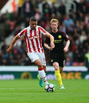 Images Dated 20th August 2016: Clash of Titans: Stoke City vs Manchester City (2016)