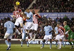 Images Dated 27th November 2010: Clash of Titans: Stoke City vs Manchester City (November 27, 2010)