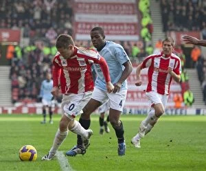 Images Dated 31st January 2009: Clash of Titans: Stoke City vs Manchester City (31.01.09)