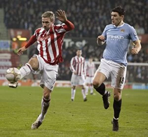 Images Dated 24th February 2010: Clash of Titans: Stoke City vs Manchester City (24.2.2010)