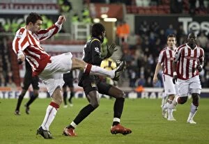 Images Dated 16th February 2010: Clash of Titans: Stoke City vs Manchester City - February 16, 2010