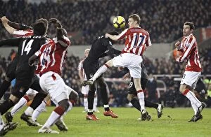 Images Dated 16th February 2010: Clash of Titans: Stoke City vs Manchester City (February 16, 2010)