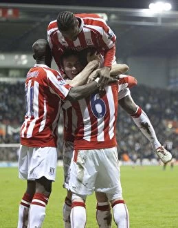 Images Dated 16th February 2010: Clash of Titans: Stoke City vs Manchester City - February 16, 2010