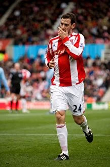 Images Dated 19th October 2008: Clash of the Titans: Stoke City vs. Tottenham (October 19, 2008)