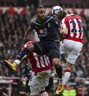 Images Dated 20th March 2010: Clash of the Titans: Stoke City vs. Tottenham (March 20, 2010)