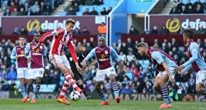 Images Dated 28th March 2014: Clash of the Villans and Potters: Aston Villa vs. Stoke City, March 23, 2014