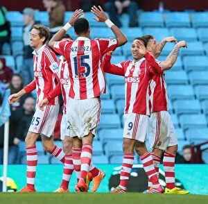 Images Dated 28th March 2014: Clash of the Vitas: Aston Villa vs. Stoke City, March 23, 2014