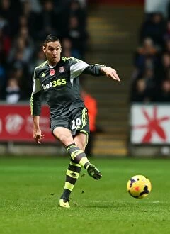 Swansea City v Stoke City Collection: Clash of the Welsh Giants: Stoke City vs Swansea City (November 10, 2013)