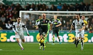 Swansea City v Stoke City Collection: Clash of the Welsh Giants: Stoke City vs Swansea City (November 10, 2013)