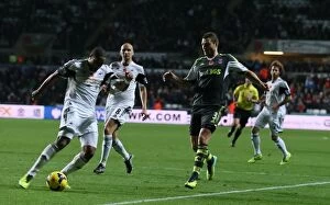 Swansea City v Stoke City Collection: Clash of the Welsh Giants: Swansea City vs Stoke City (November 10, 2013)