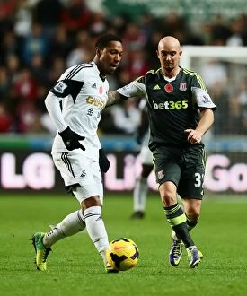 Swansea City v Stoke City Collection: Clash of the Welsh Giants: Swansea City vs Stoke City (November 10, 2013)