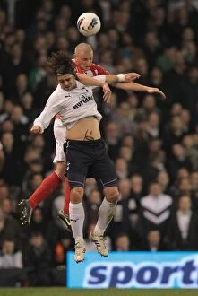 Images Dated 21st March 2012: Clash at White Hart Lane: Tottenham vs. Stoke City - March 21, 2012