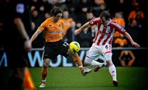 Images Dated 17th December 2011: Decisive Clash: Wolverhampton Wanderers vs. Stoke City - Battle for Supremacy (17th December 2011)