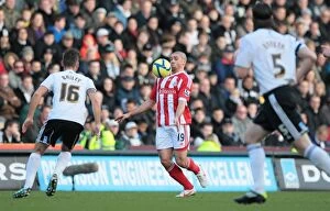 Images Dated 28th January 2012: Derby County vs Stoke City: Clash at Pride Park - January 28, 2012