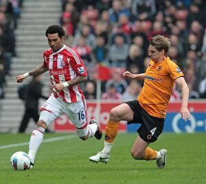 Images Dated 7th April 2012: The Derby Showdown: Stoke City vs. Wolverhampton Wanderers at Bet365 Stadium (April 7, 2012)