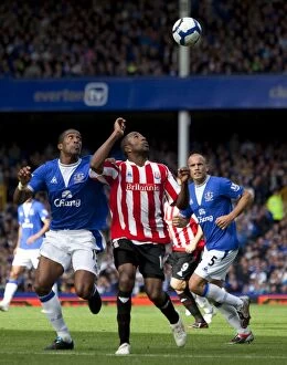 Images Dated 4th October 2009: Everton vs Stoke City: The Goodison Park Clash (October 4, 2009)