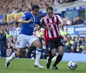 Everton v Stoke City Collection: Exciting Clash: Everton vs Stoke City at Goodison Park on October 4, 2009