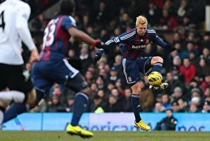 Images Dated 23rd February 2013: Fulham vs Stoke City Clash at Craven Cottage - February 23, 2013