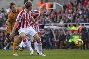 Images Dated 31st October 2009: Halloween Showdown: Stoke City vs. Wolves at the Bet365 Stadium (October 31, 2009)