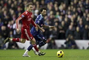 Images Dated 2nd February 2011: Intense Battle: Liverpool vs. Stoke City - February 2, 2011