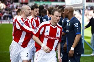 Images Dated 18th April 2009: The Intense Battle: Stoke City vs. Blackburn Rovers, April 18, 2009