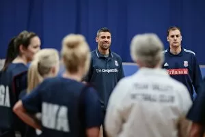 Images Dated 25th April 2014: Jon Walters at Fenton Manor Netball session