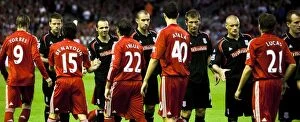 Images Dated 19th August 2009: Liverpool vs Stoke City: Clash at Anfield (August 19, 2009)