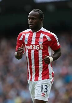 Victor Moses Collection: Manchester City vs Stoke City: Clash at The Etihad - August 30, 2014