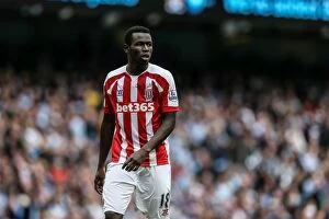 Mame Diouf Collection: Manchester City vs Stoke City: Clash at the Etihad (August 30, 2014)