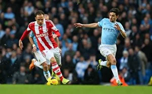 Images Dated 1st March 2014: Manchester City vs Stoke City: Clash of the Titans (February 22, 2014)